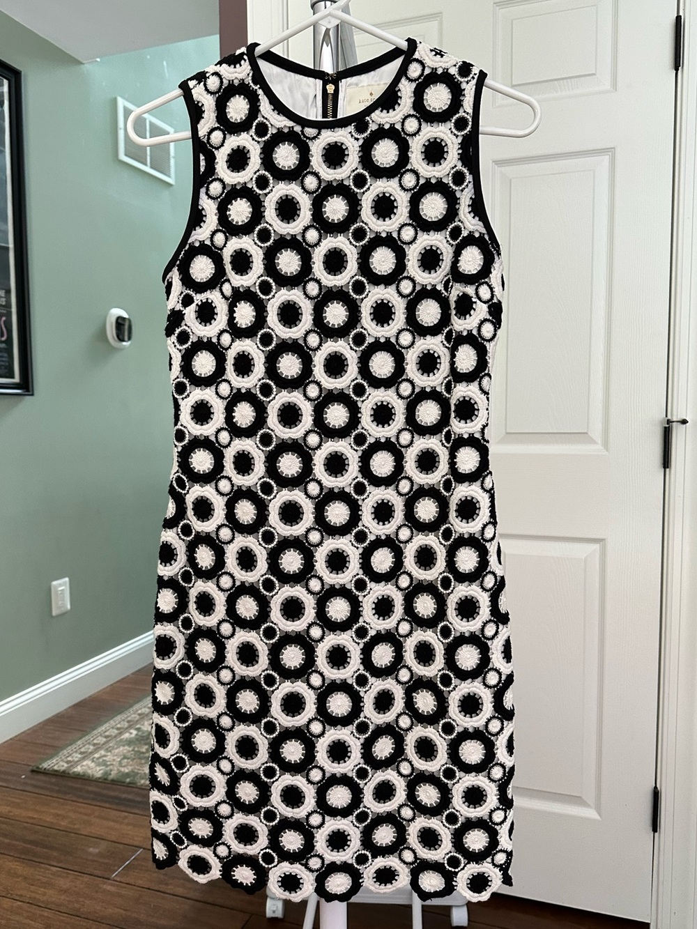 kate spade Black & White Crochet Dress